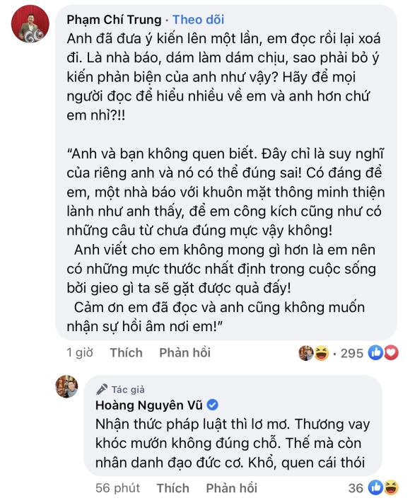 NSƯT Chí Trung tranh cãi 'nảy lửa' với nhà báo trên Facebook vì vụ 4 tiếp viên hàng không xách ma túy - 2
